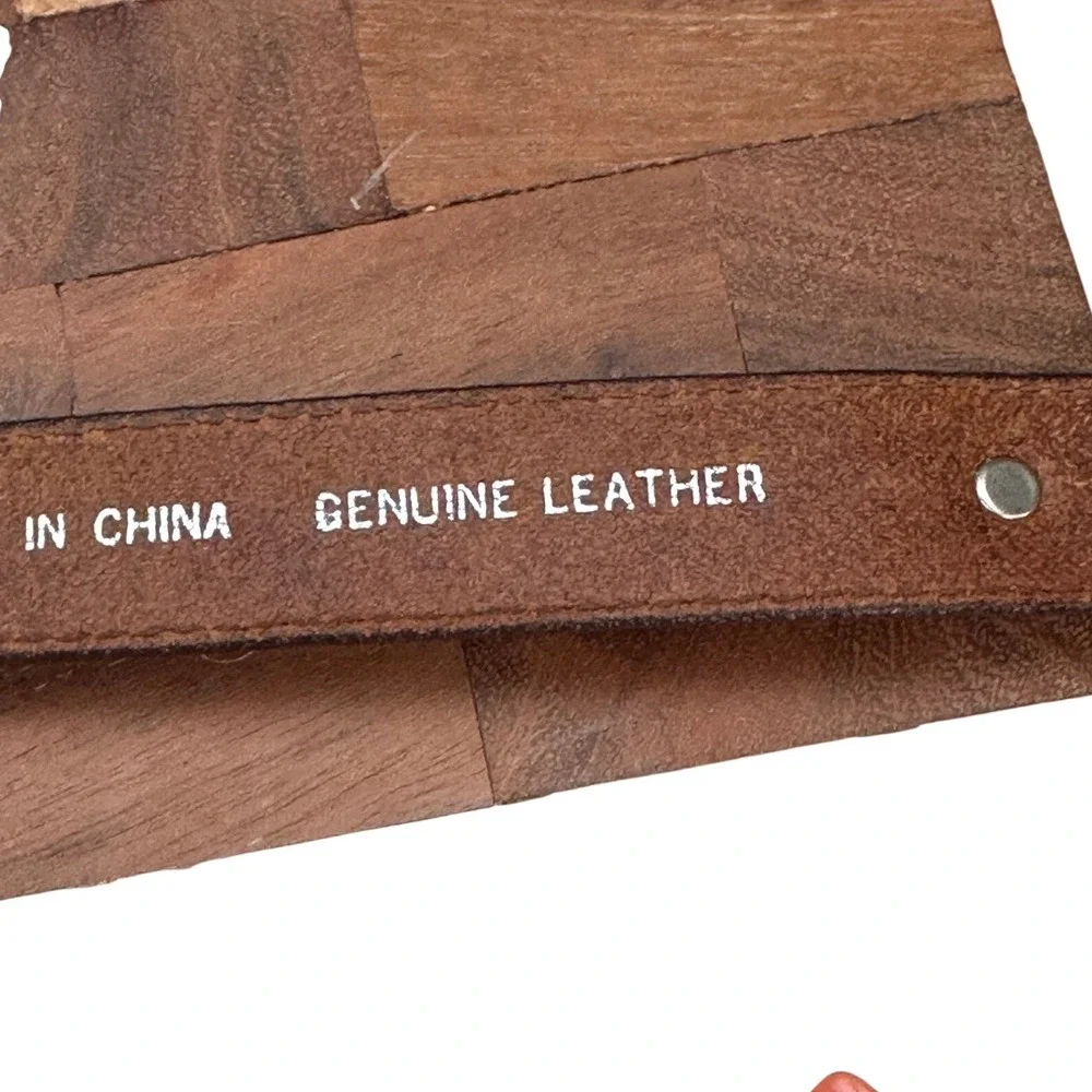 The Ritz Accessories Collection‎ Belt SZ Small Brown with silver Western Leather